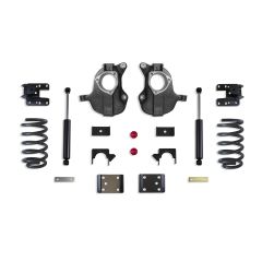 MaxTrac 2016-2018 SILVERADO/SIERRA 1500 2WD/4WD 3"/5" LOWERING KIT (SPINDLES/COILS) (4DR, STAMPED/ALUM ARMS) KC331535-8